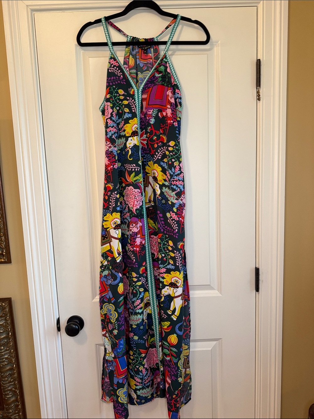 AMERICA & BEYOND Majestic Nights Slit Side Maxi Dress